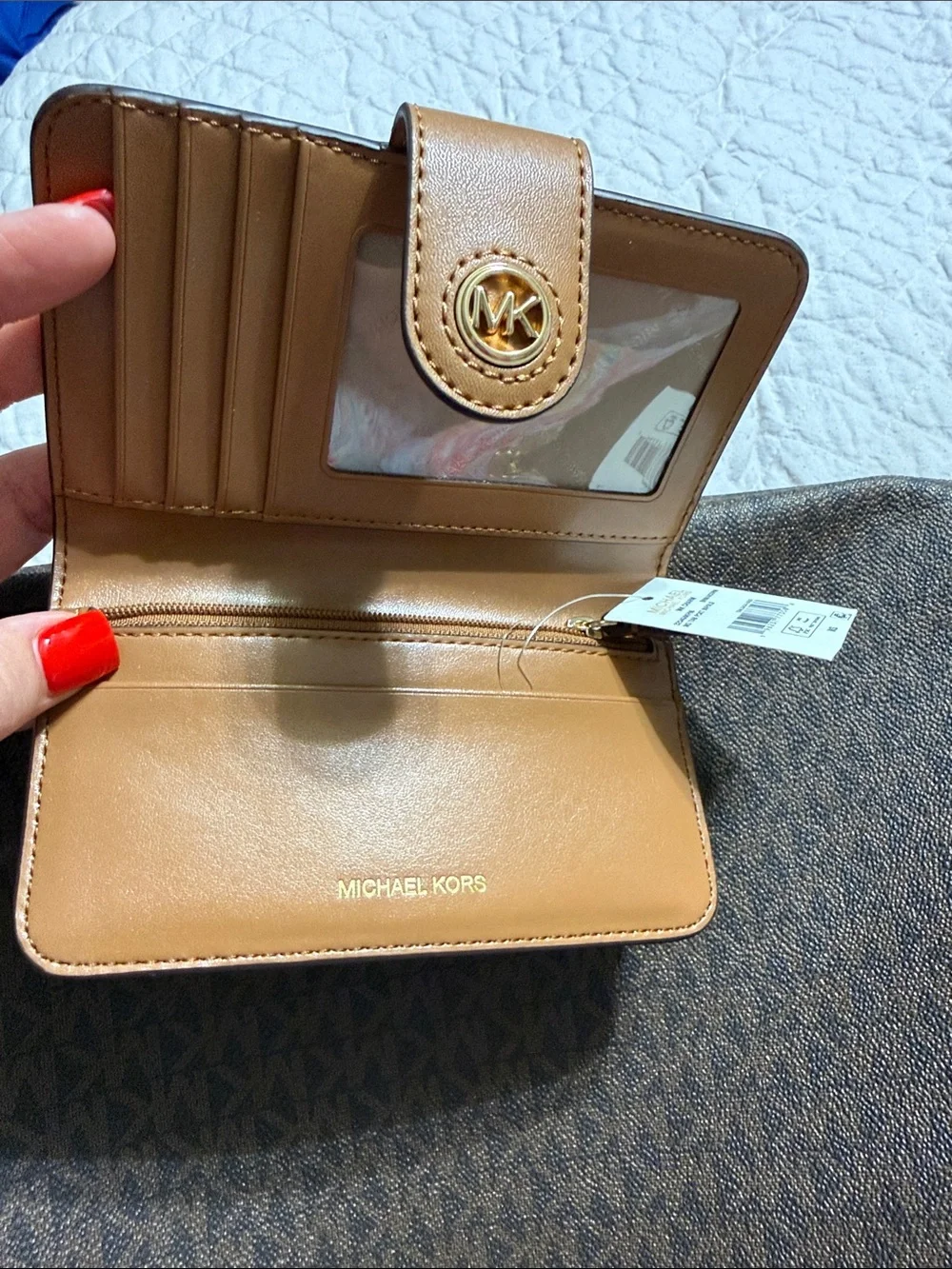 Michael Kors Brown Signature Shoulder Bag with wallet